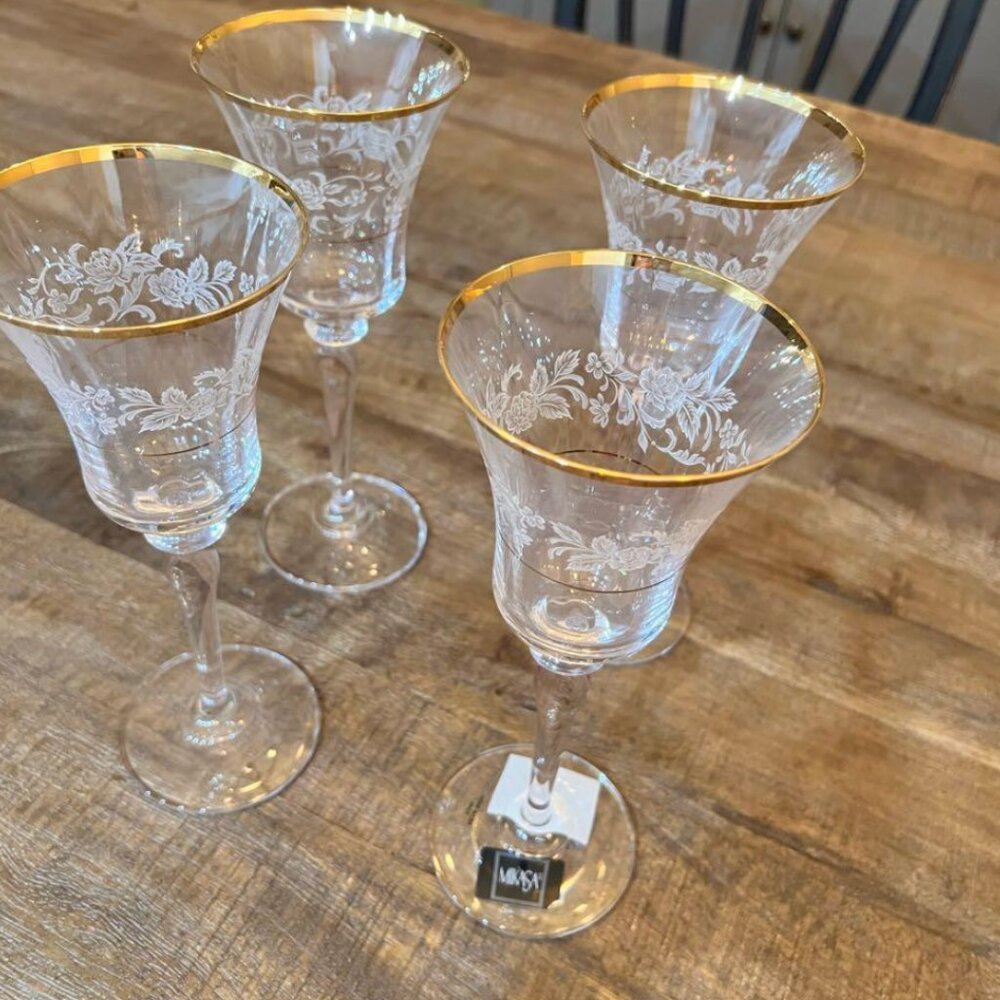 Brand new Mikasa crystal glasses cups